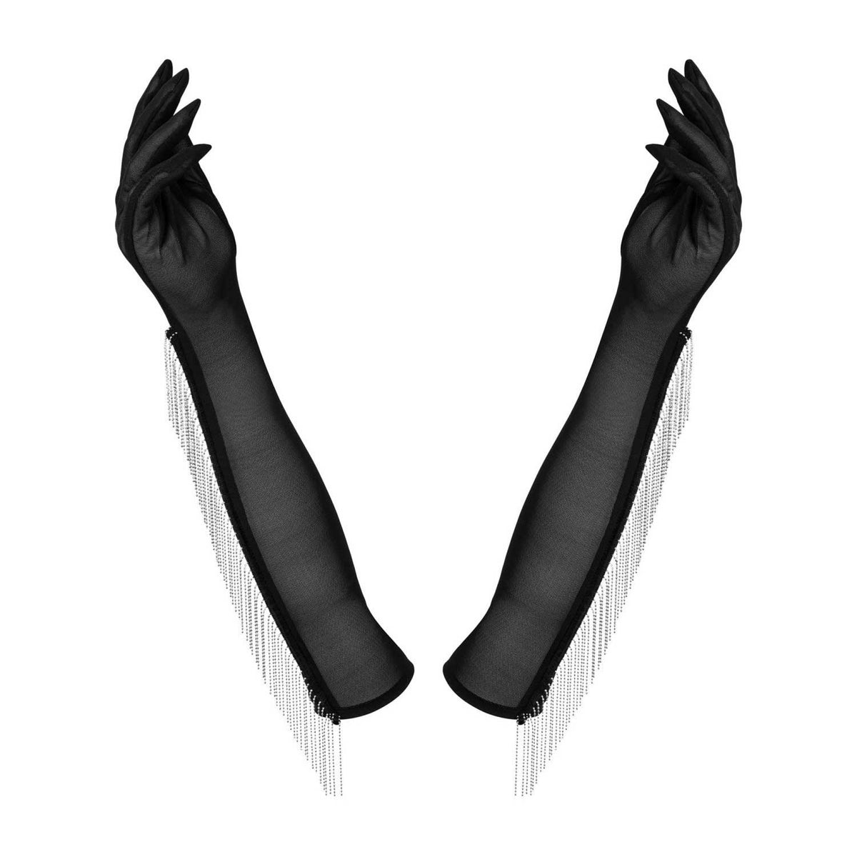 Guanti sexy con cascata di charms Obsessive Milladis gloves