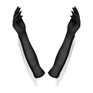 Guanti sexy con cascata di charms Obsessive Milladis gloves