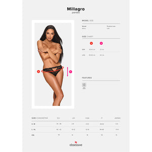 Sexy mutandine Obsessive Millagro panties con aperture