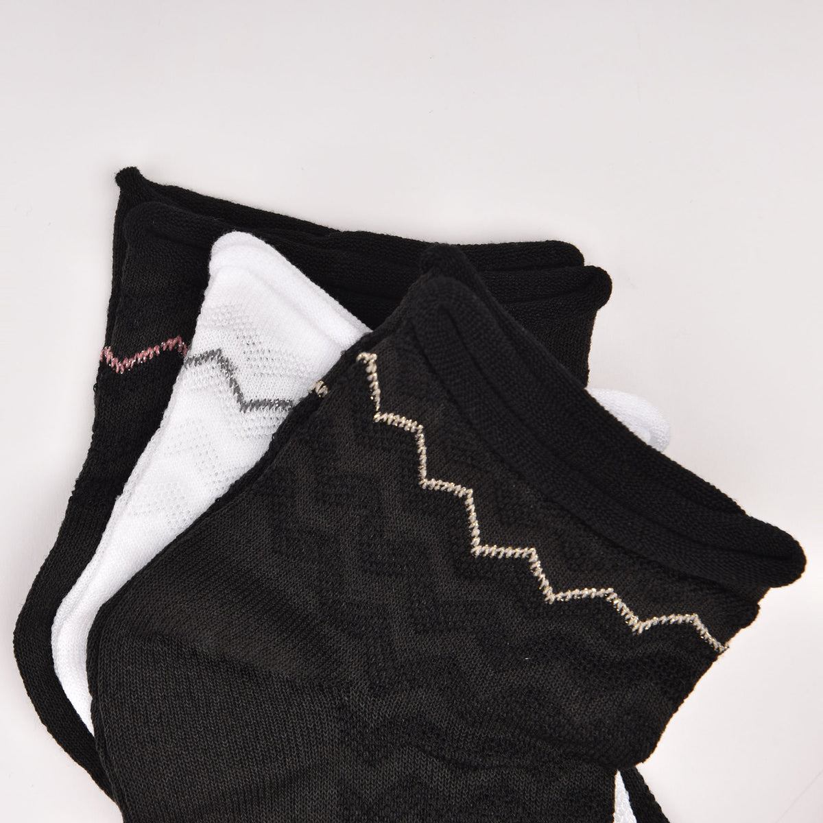 Calzini donna senza elastico charro Monia 69 var C lavorate cotone 3 paia