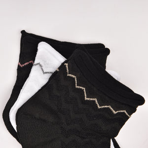 Calzini donna senza elastico charro Monia 69 var C lavorate cotone 3 paia