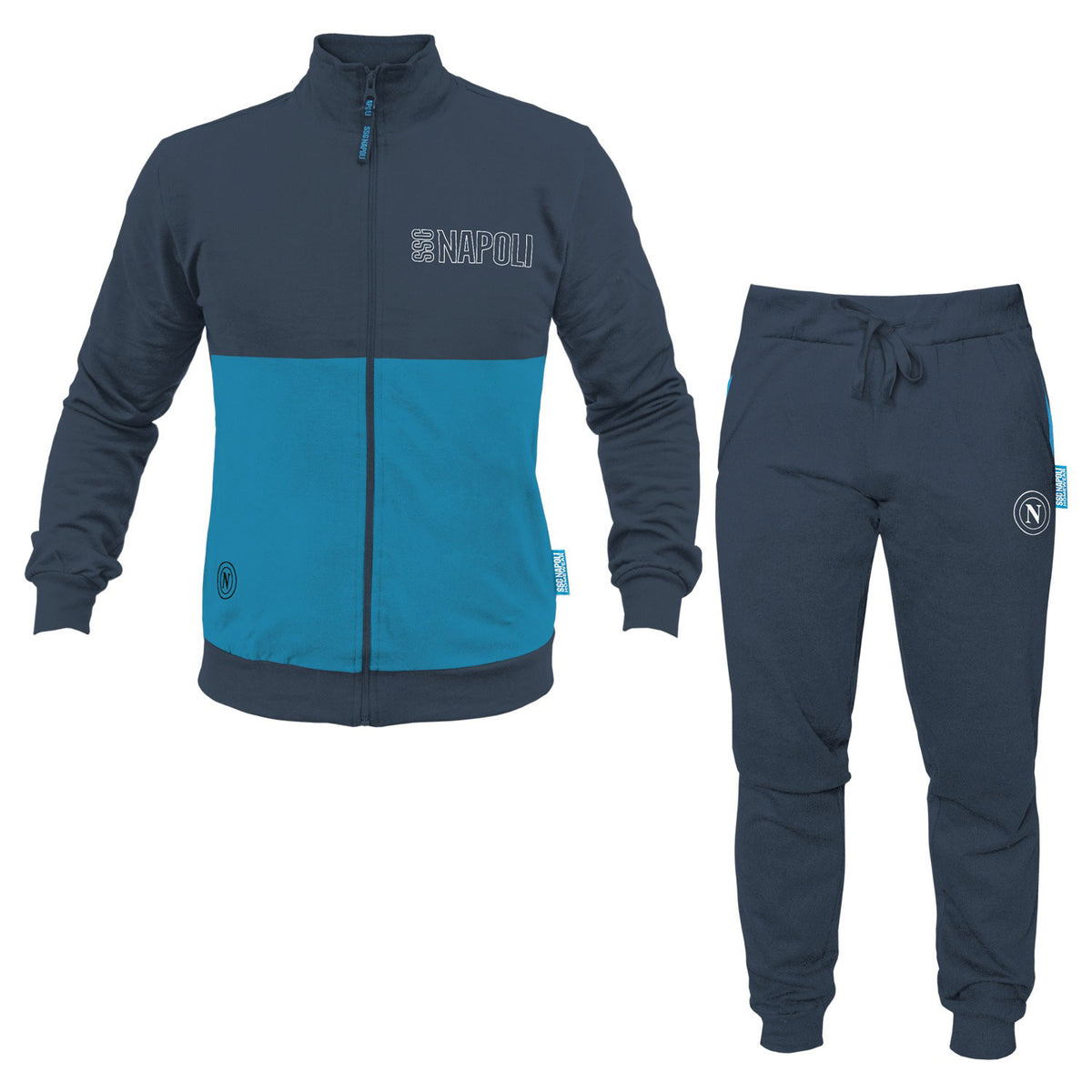 Tuta uomo bambino ufficiale Napoli in caldo cotone Azzurro PIGN 1165