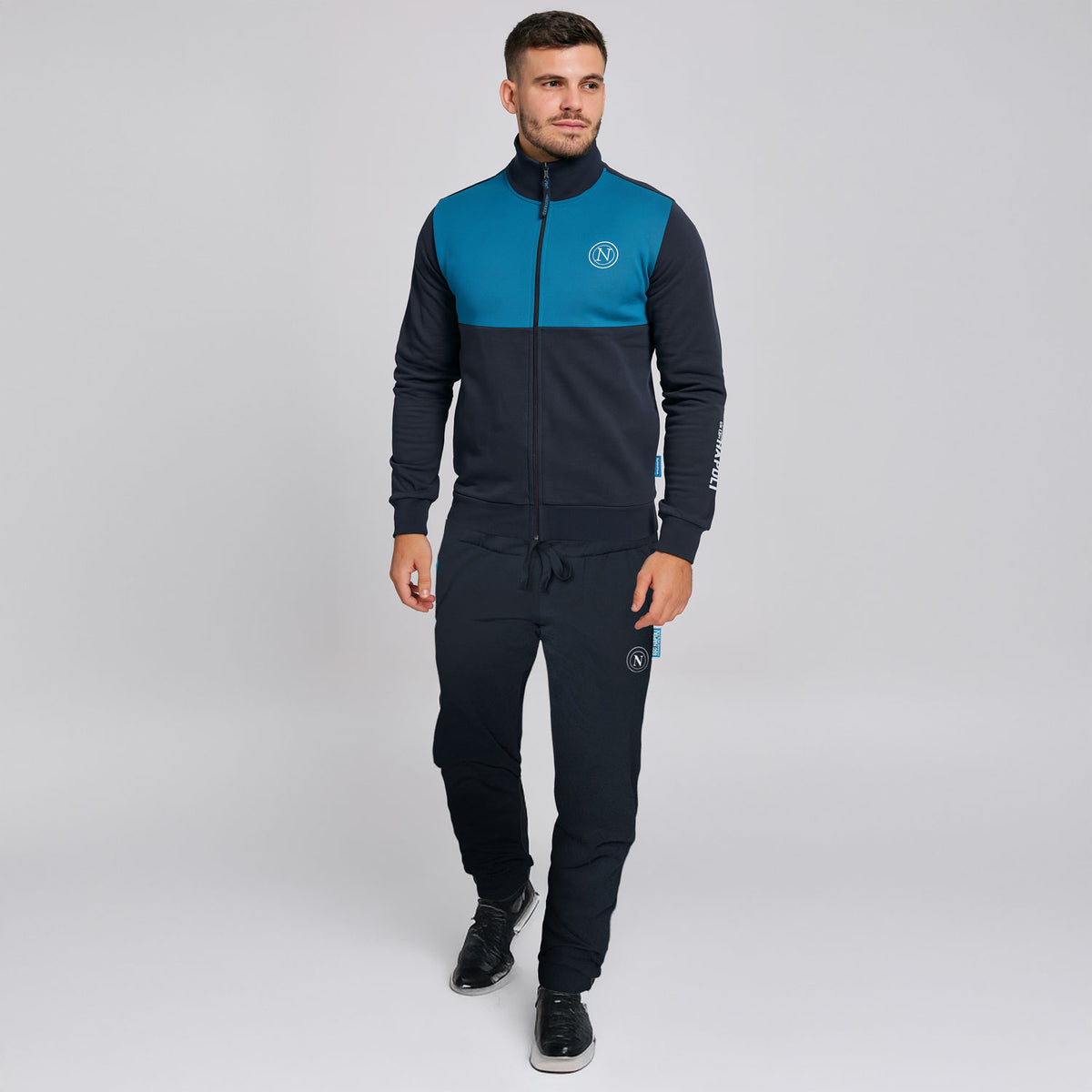 Tuta uomo bambino ufficiale Napoli in caldo cotone Azzurro PIGN 1165
