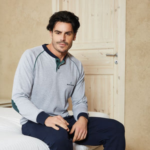 Pigiama uomo Navigare caldo cotone tinta unita 141701