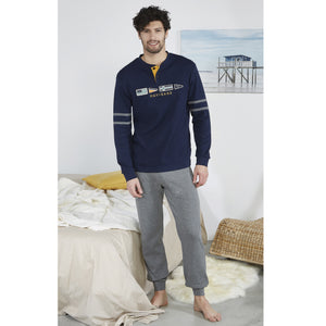 Pigiama uomo Navigare B2141348 caldo cotone navy