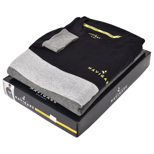Pigiama uomo caldo cotone interlock Navigare sportivo nero B2141358