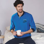 Pigiama uomo pile navigare B2141383 bluette