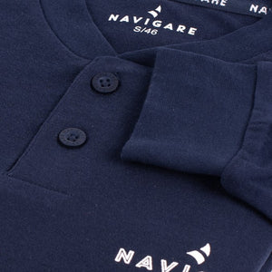 Pigiama uomo Navigare 14589 lungo invernale caldo cotone navy