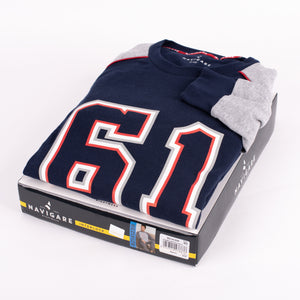 Pigiama uomo Navigare caldo cotone blu navy 2141239