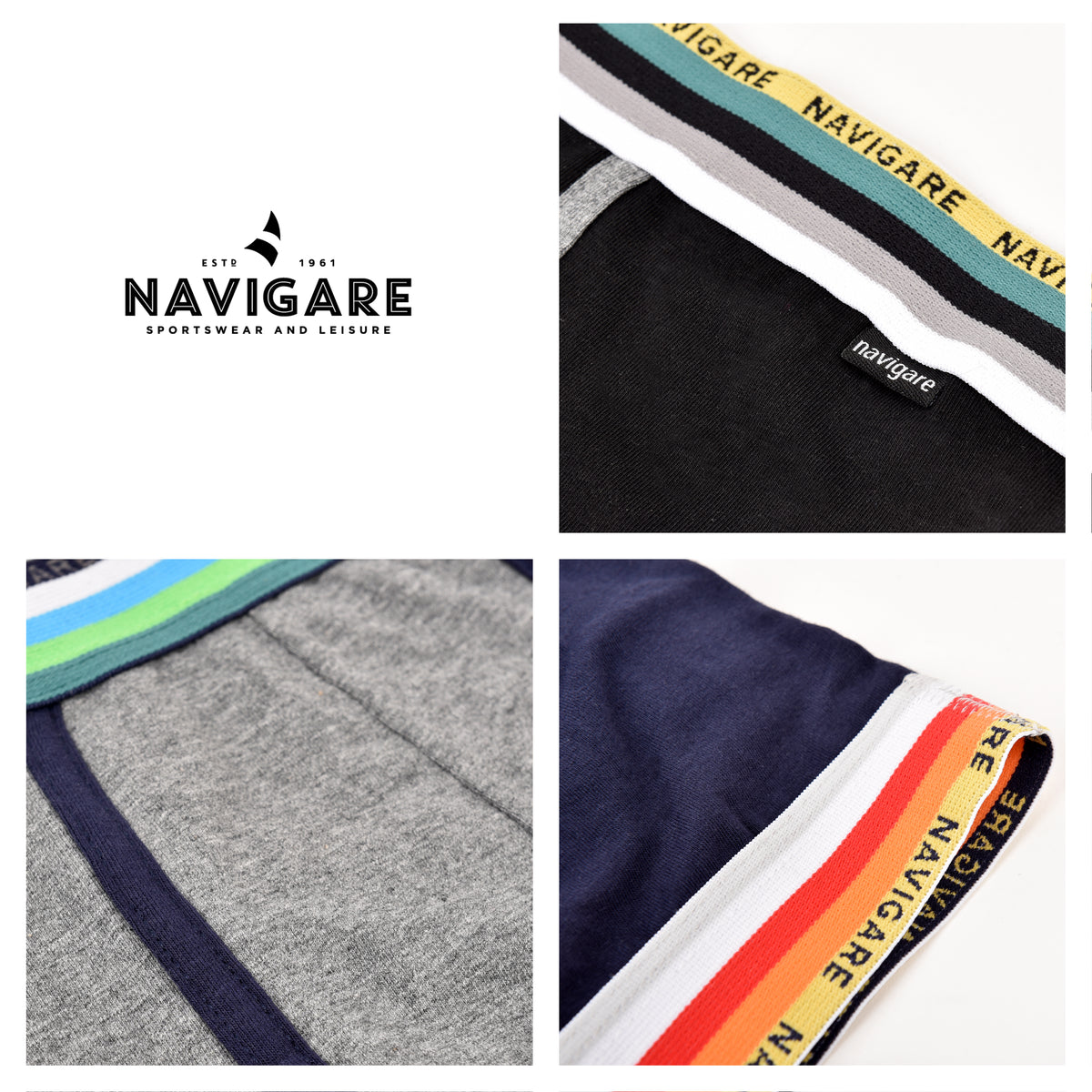 Boxer Navigare Uomo B21212Z elastico logato 3 pezzi