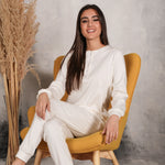 Pigiama donna invernale calibrato Biancaluna 23D20610 caldo cotone