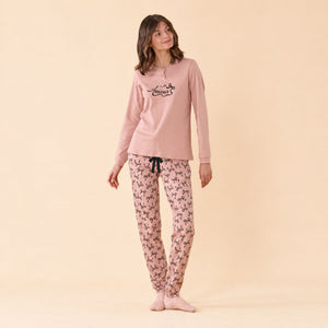Pigiama donna in caldo cotone fiocchetti Noidinotte FA9739