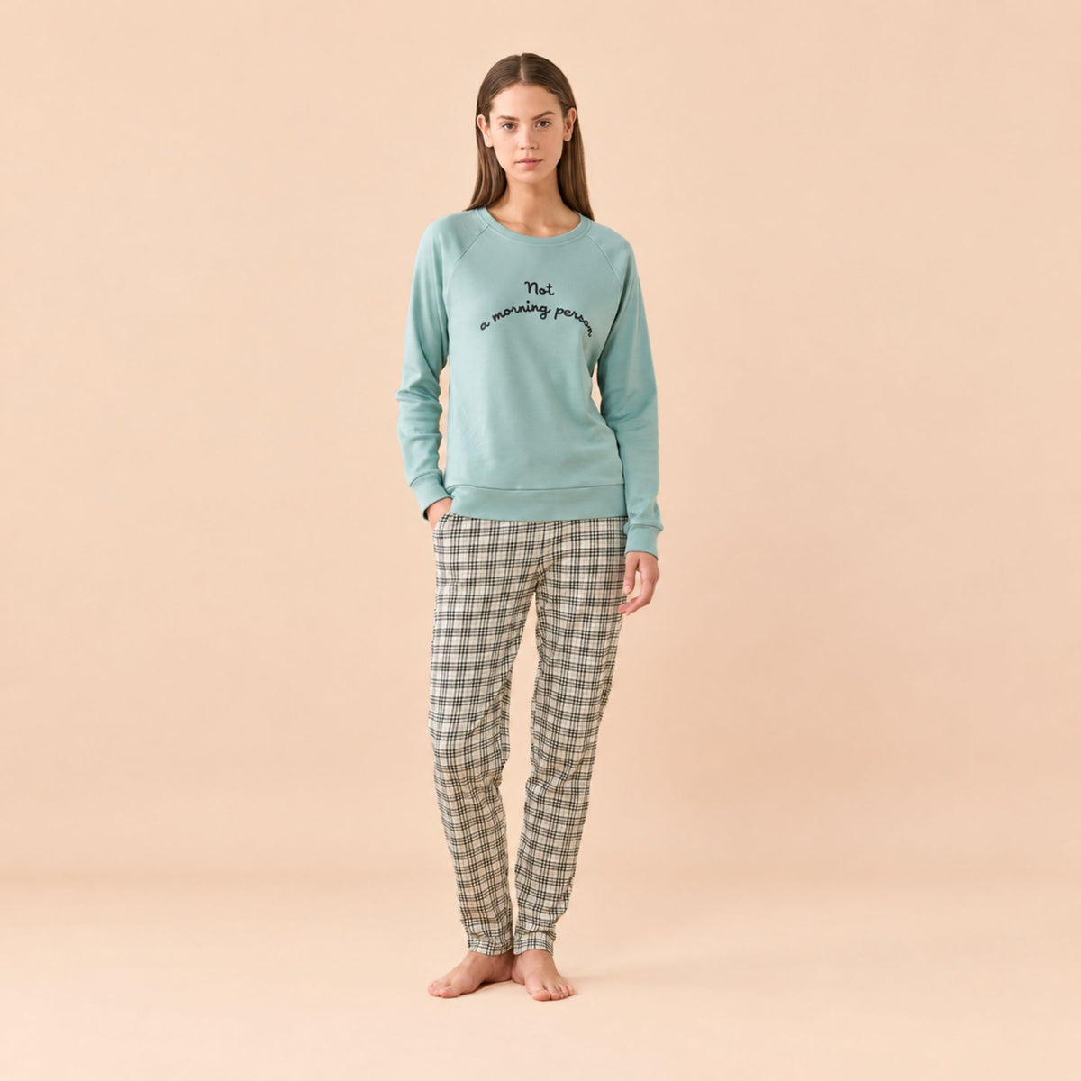 Pigiama donna interno leggermente felpato Noidinotte FA9787