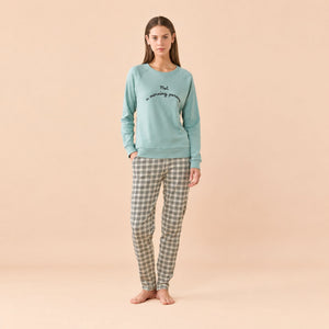 Pigiama donna interno leggermente felpato Noidinotte FA9787
