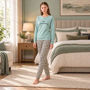 Pigiama donna interno leggermente felpato Noidinotte FA9787