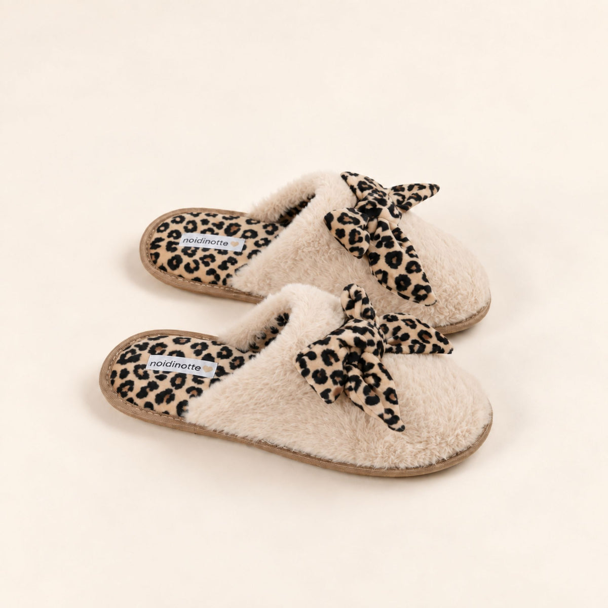 Pantofola in pelliccia con fiocco Noidinotte PF3294