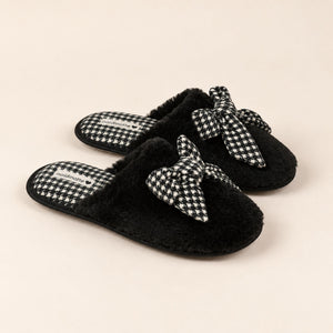 Pantofola in pelliccia con fiocco Noidinotte PF3294