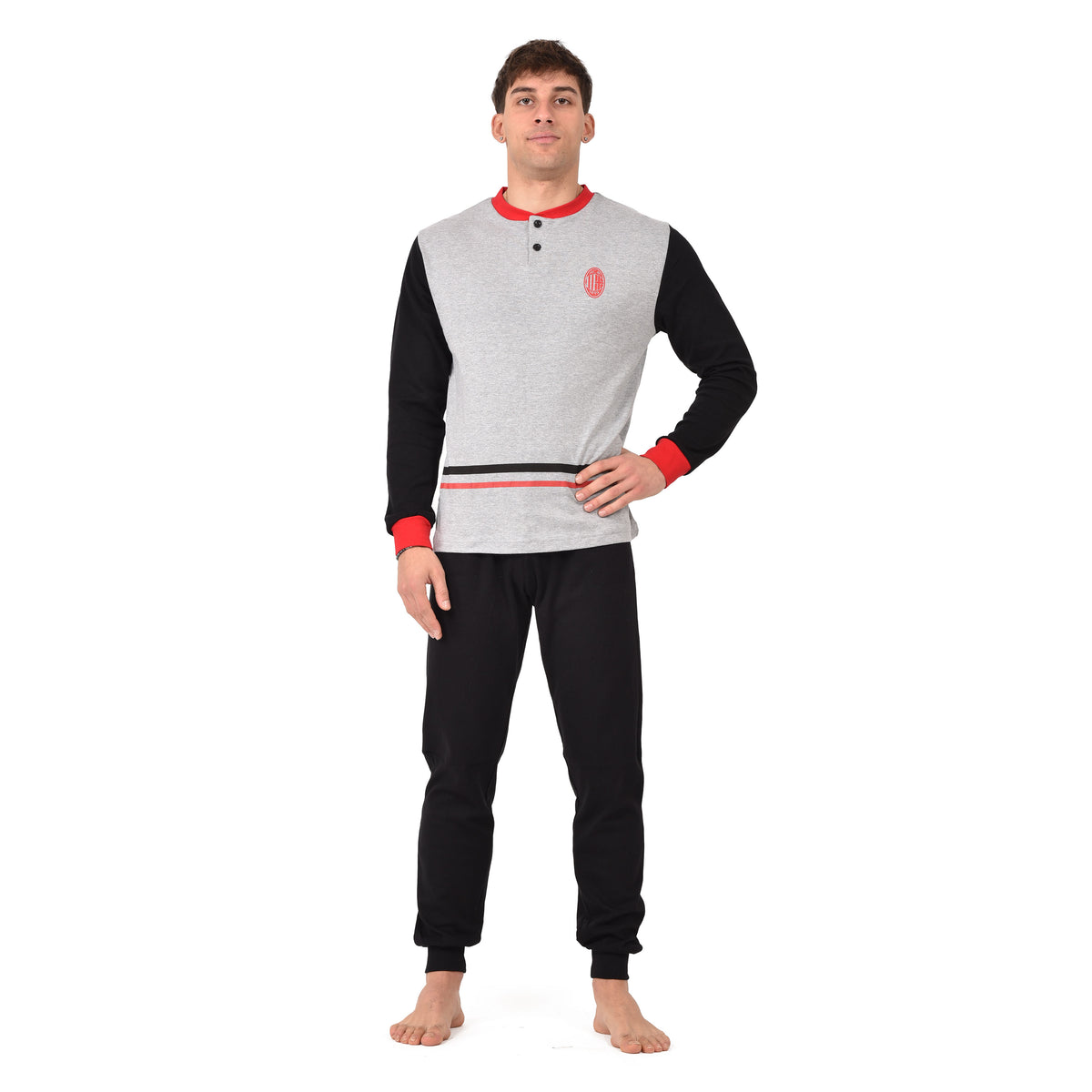Pigiama uomo AC Milan in caldo cotone T10 1015
