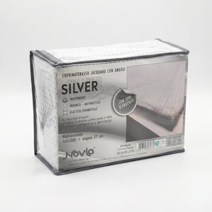 Coprimaterasso con angoli jacquard Novia silver