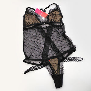 Body sexy Obsessive articolo 876-TED-1 trasparente pois