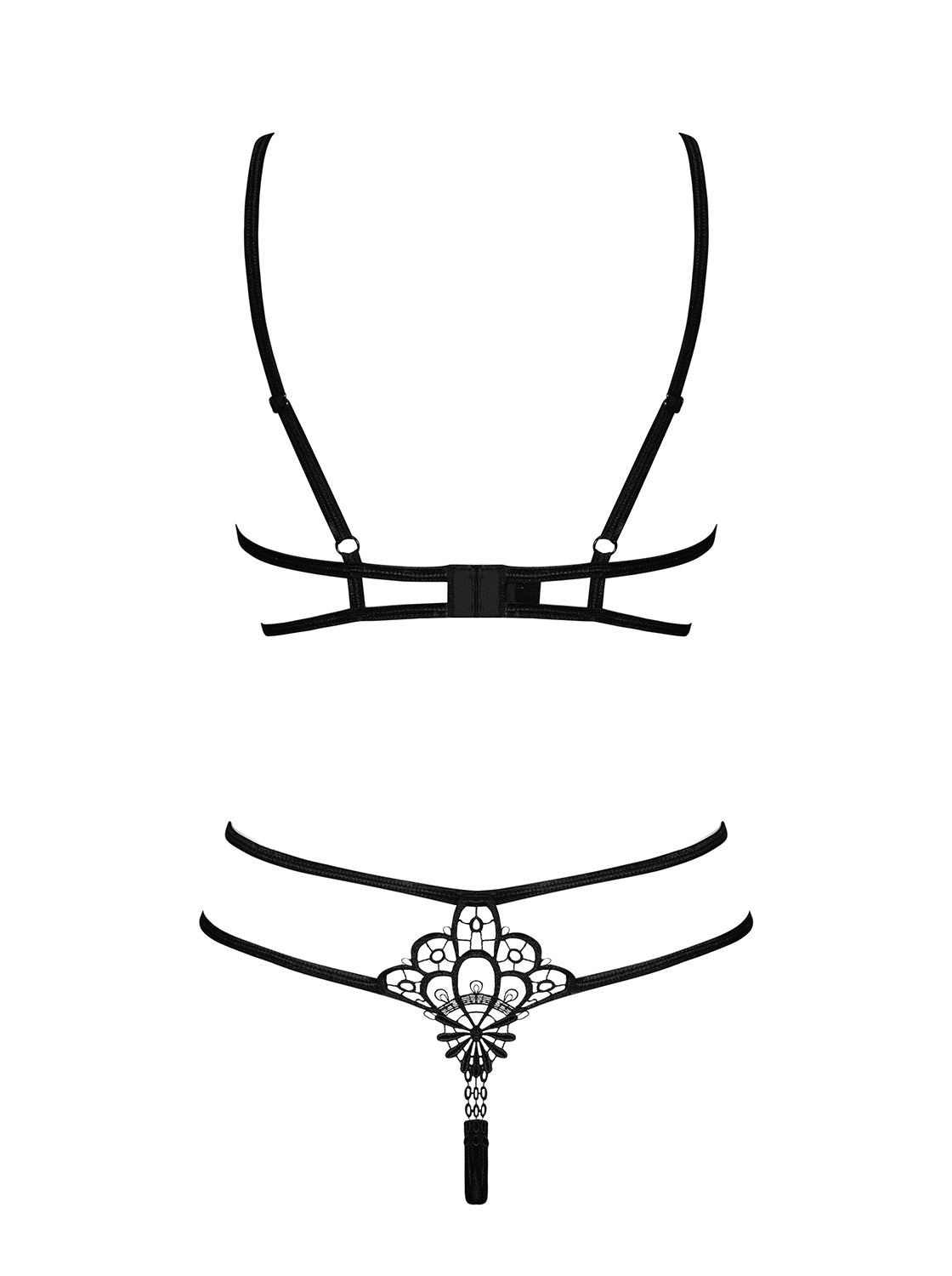 Reggiseno + perizoma intimo aperto sexy Obsessive Badossa 2 pezzi set