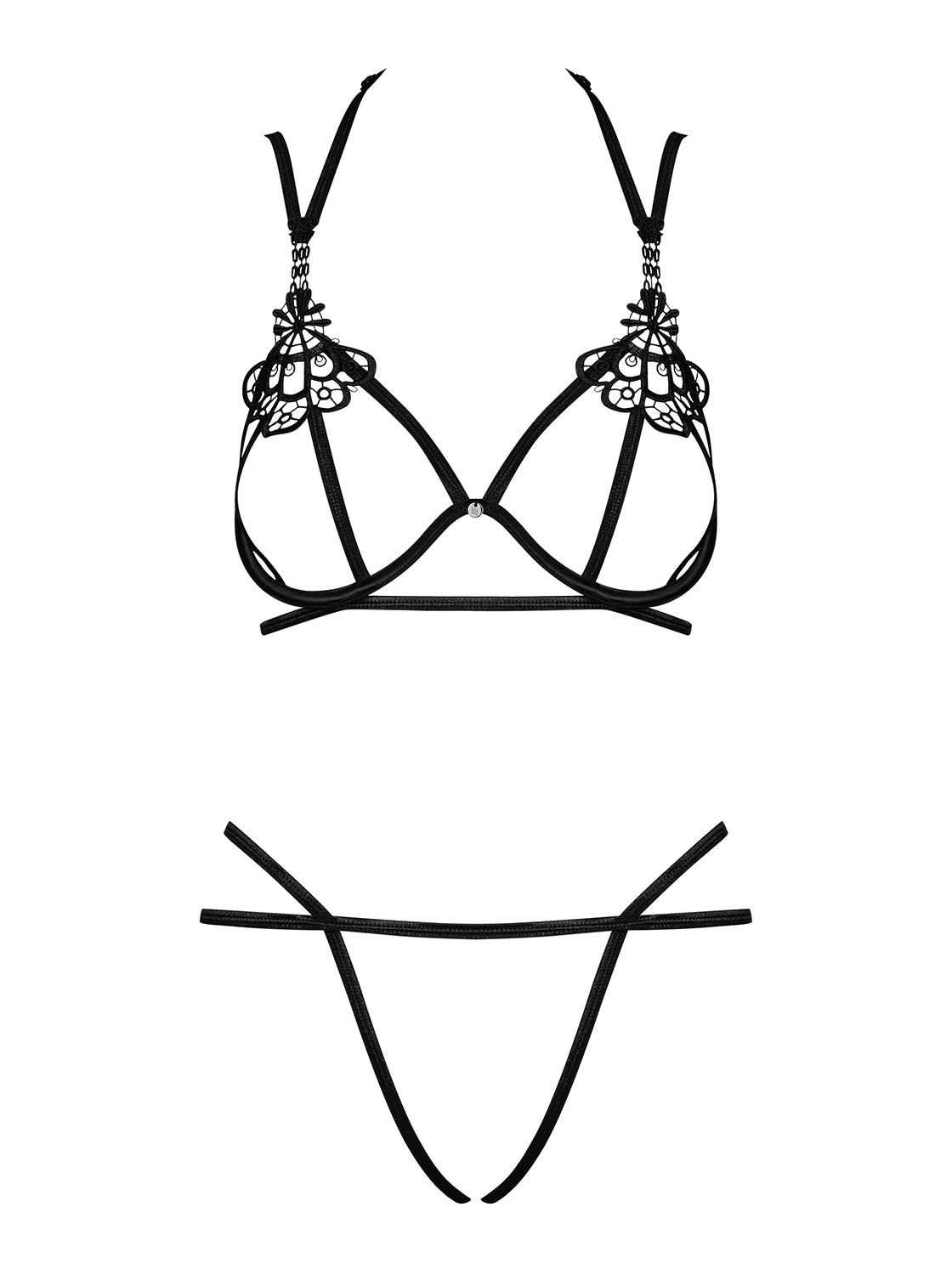 Reggiseno + perizoma intimo aperto sexy Obsessive Badossa 2 pezzi set