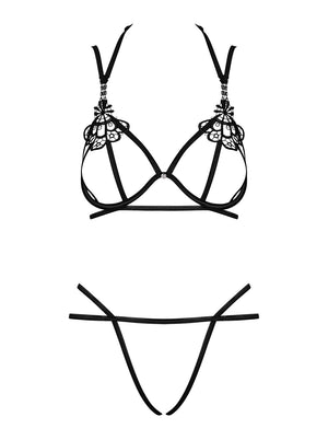 Reggiseno + perizoma intimo aperto sexy Obsessive Badossa 2 pezzi set