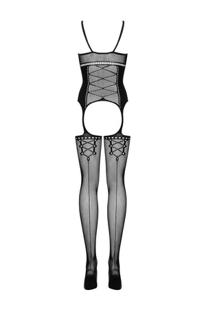 Bodystocking tutina sexy a rete Obsessive G314 cavallo aperto