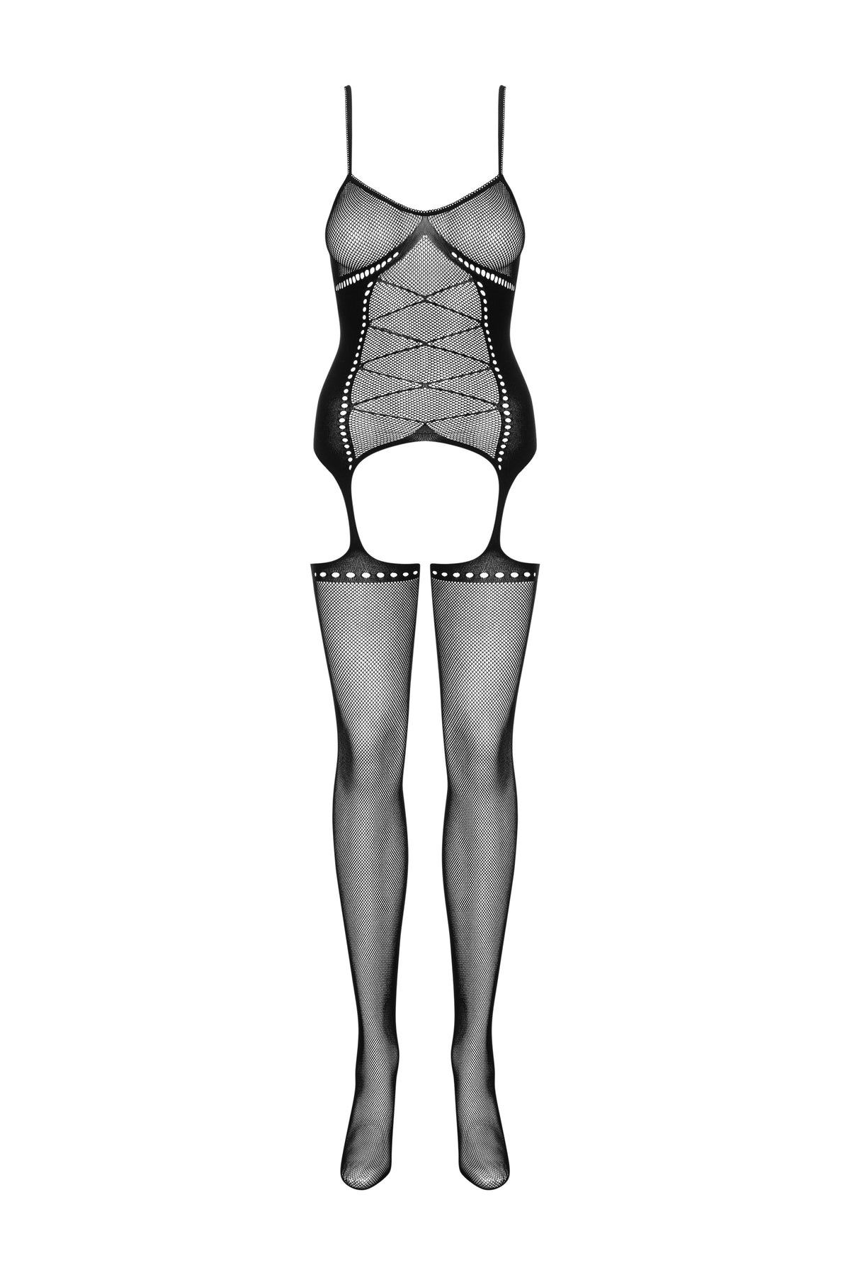 Bodystocking tutina sexy a rete Obsessive G314 cavallo aperto