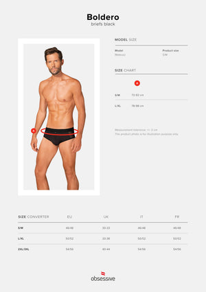 Slip uomo nero microfibra intimo sexy Boldero briefs Obsessive