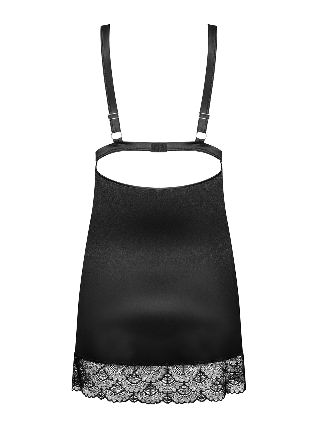 Sottoveste + perizoma sexy pizzo e microfibra Obsessive Eloissa
