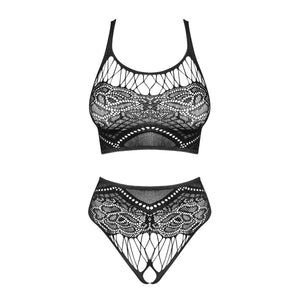 Completino sexy top + panties aperto Obsessive K103 - set 2 pezzi