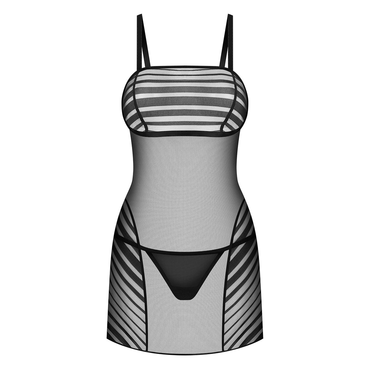 Chemise in tulle semitrasparente Obsessive Lune Bellis chemise & thong
