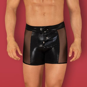 Boxer pantaloncino da bagno uomo effetto pitonato Obsessive Punta negra