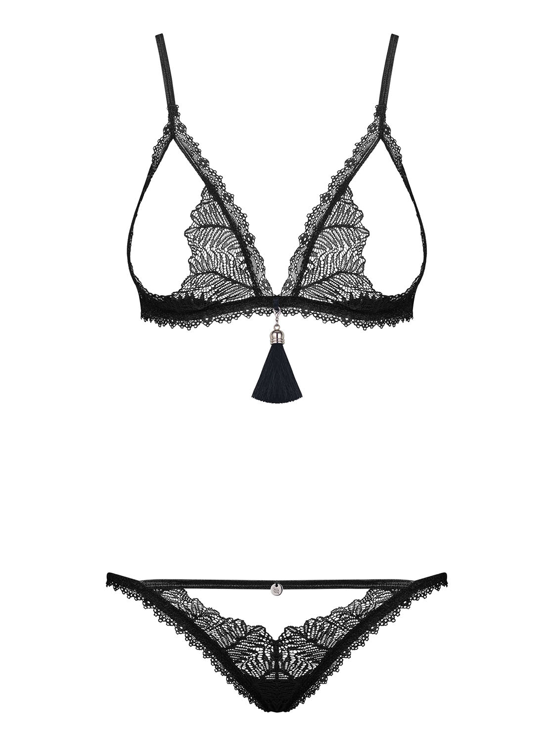 Intimo aperto lingerie Romanesa cupless set Obsessive