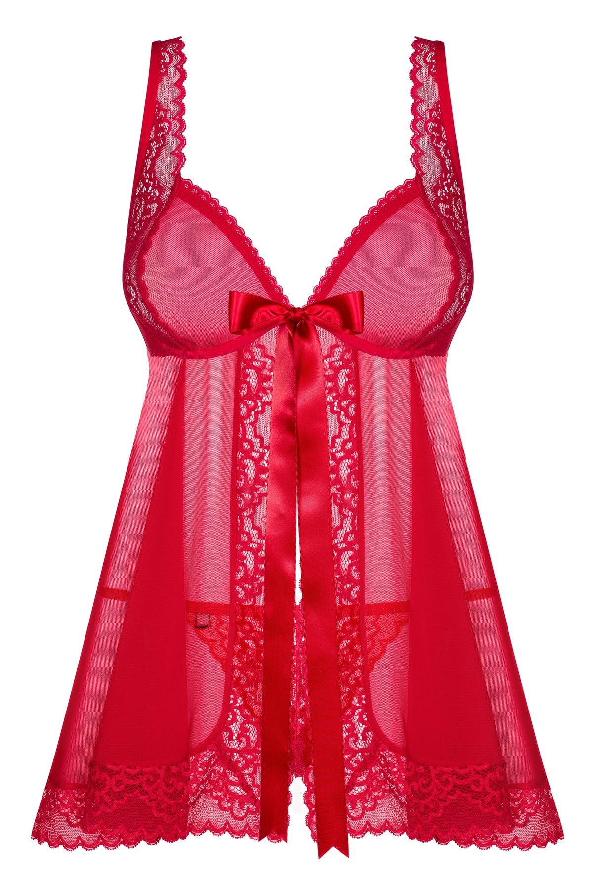 Sexy coordinato babydoll + perizoma Obsessive rougebelle