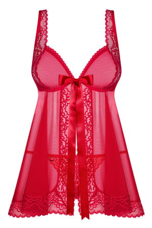 Sexy coordinato babydoll + perizoma Obsessive rougebelle