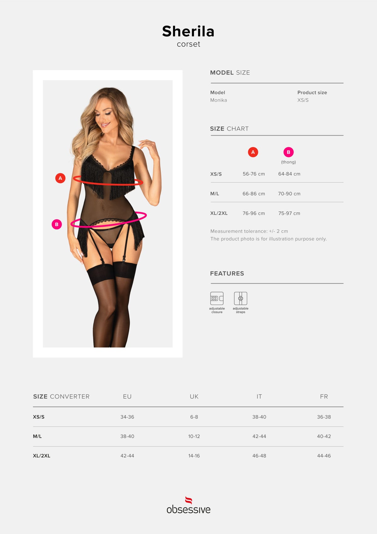 Sherila Obsessive corsetto con reggicalze integrato + perizoma