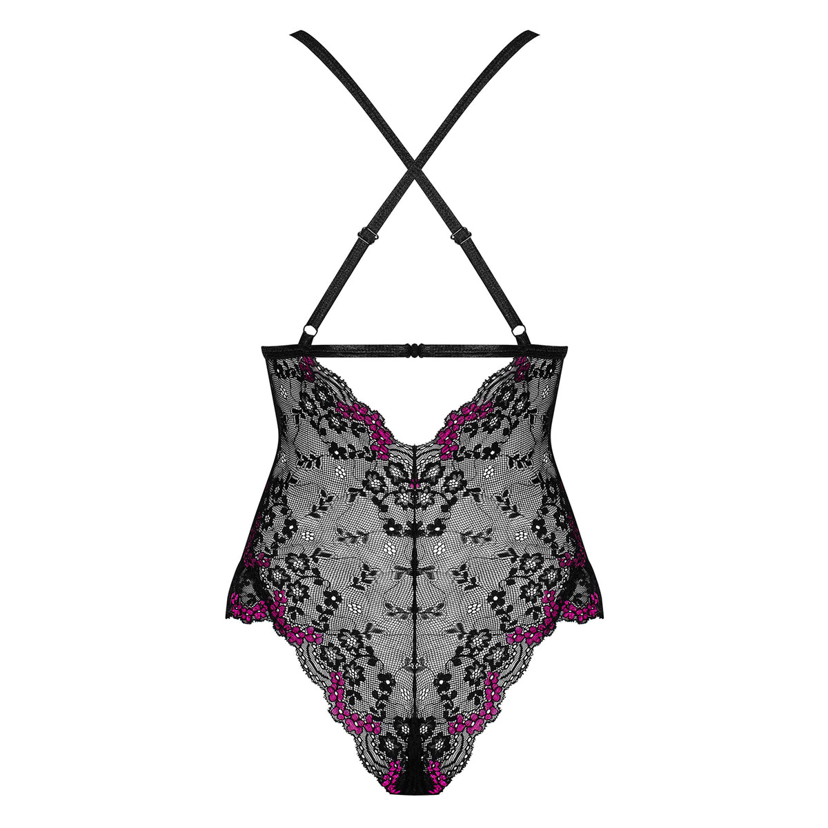 Body sexy pizzo e microfibra Obsessive Vanessme teddy