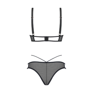Coordinato slip + reggiseno tulle ricamato Obsessive Vila Blanes bra e panties