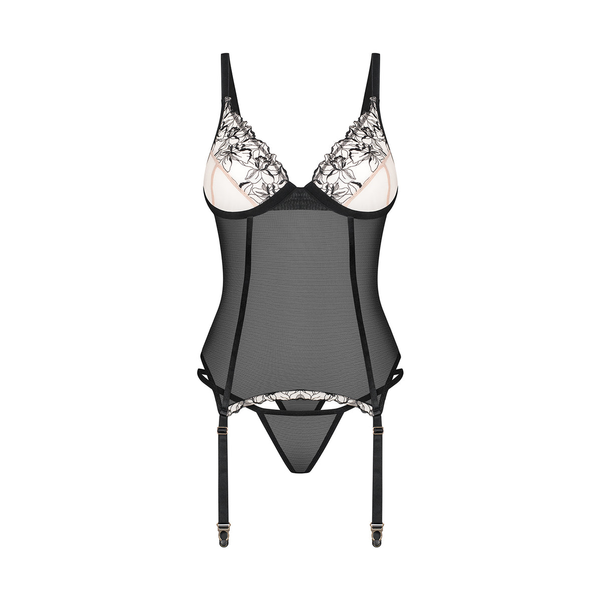 Coordinato corsetto + perizoma Obsessive Vila Blanes corset & thong