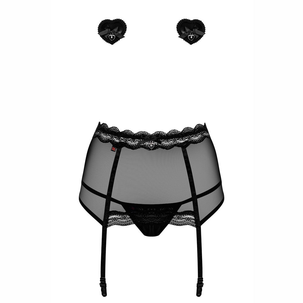 Coordinato intimo sexy hot Obsessive 839 sea 1 nero
