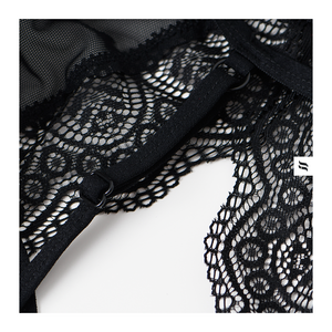 Sexy coordinato reggiseno + perizoma Obsessive 864-set-1 nero