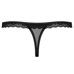 Perizoma sexy Obsessive 868-tho-1 con pizzo nero gioello