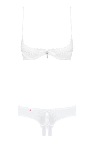 Coordinato bianco aperto sexy Alabastra Obsessive sposa