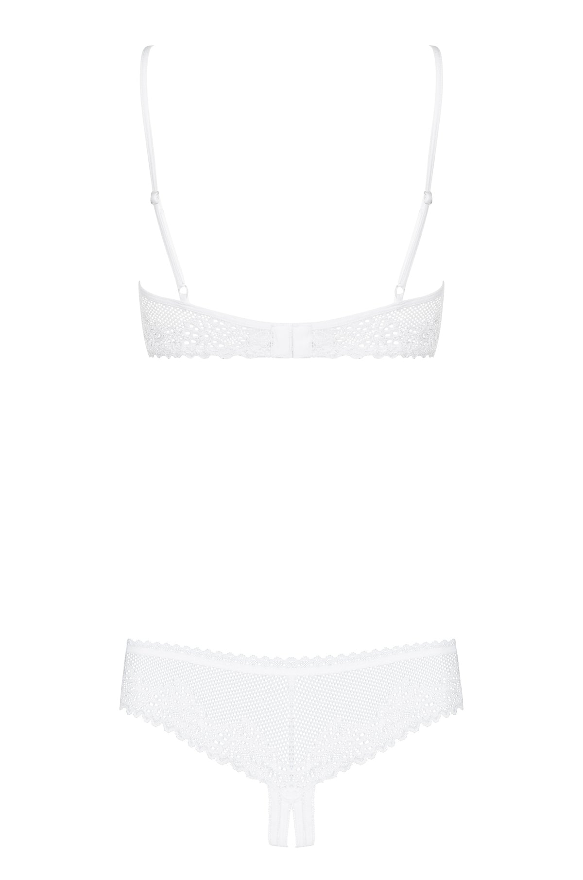 Coordinato bianco aperto sexy Alabastra Obsessive sposa