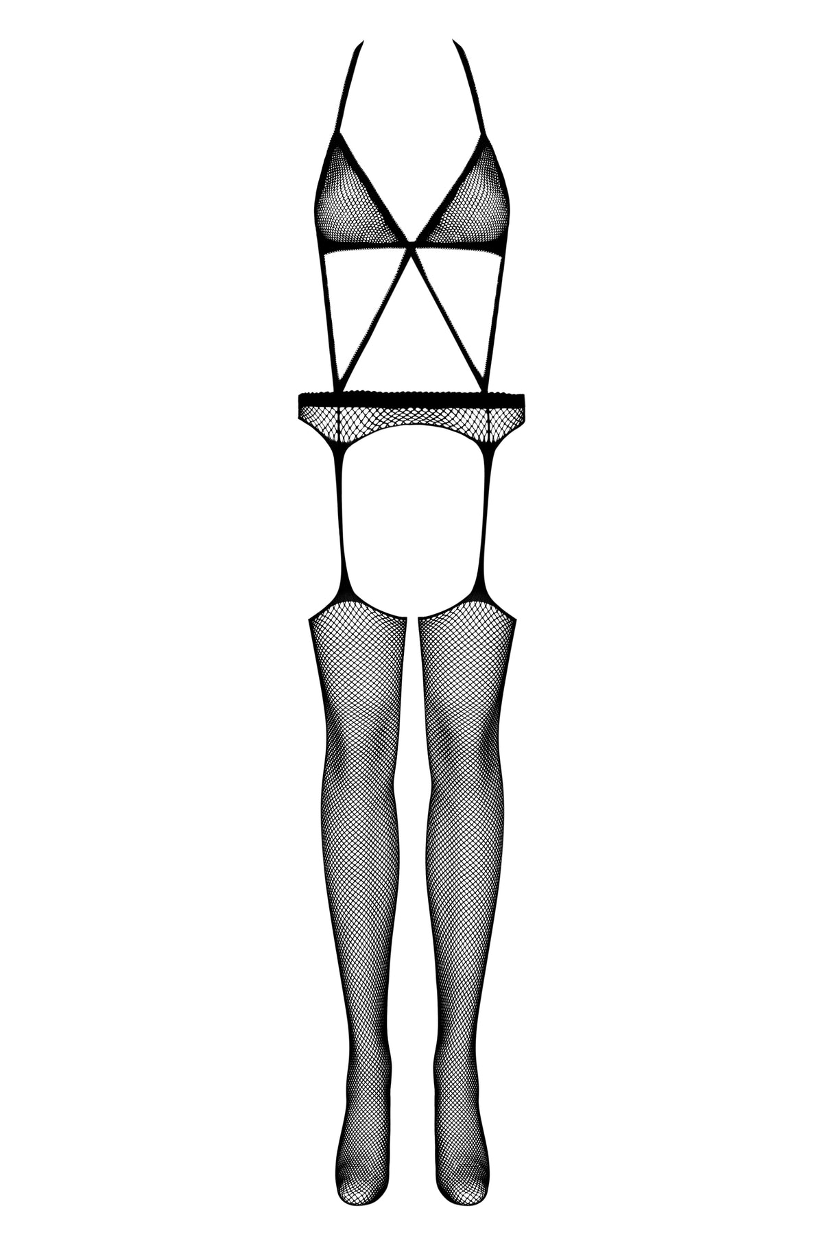 Bodystocking tuta sexy Obsessive N108 intimo cavallo aperto