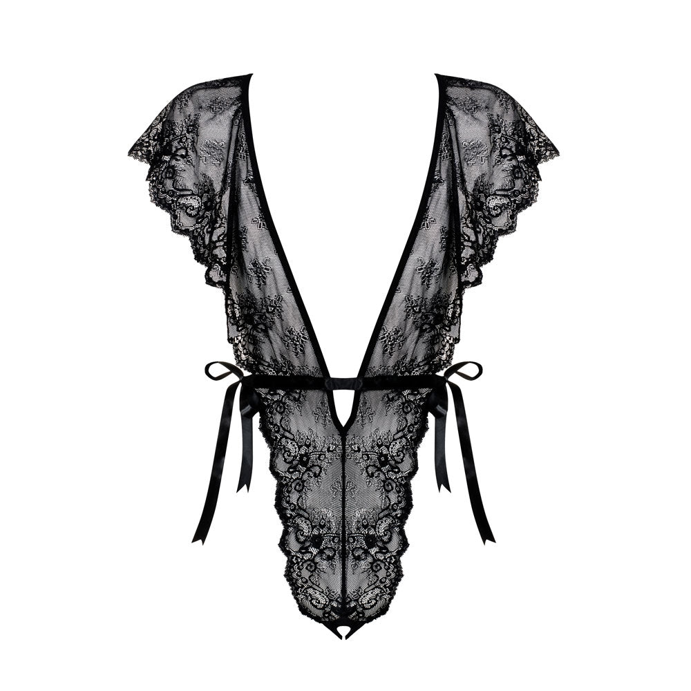 Sexy body intimo hot Obsessive merossa teddy pizzo nero
