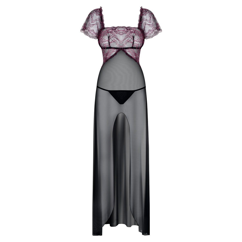 Sexy abito + perizoma Obsessive sedusia gown e thong nero