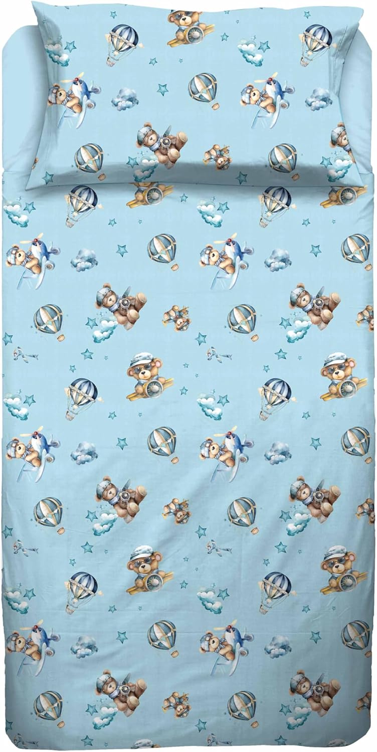 Completo Letto Singolo 100% cotone Jolly Teddy